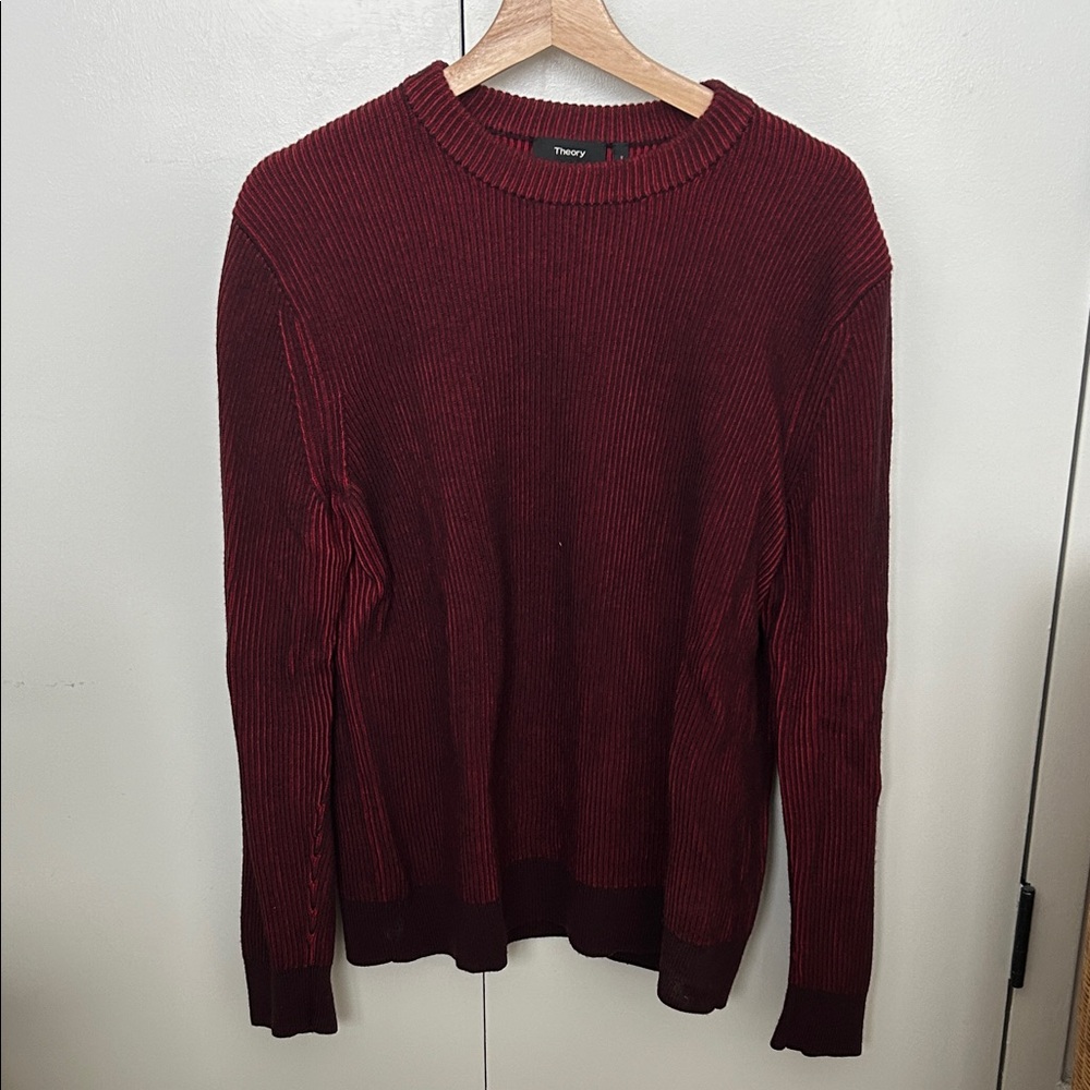 Theory Men's 100% Merino Ribbed Crewneck Sweater